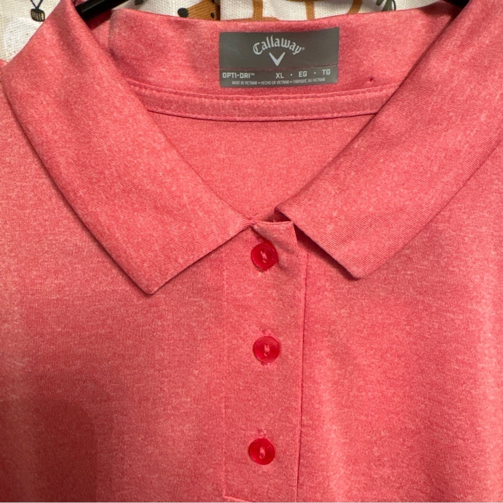 Callaway Woman’s Pink Collard Tank Top NWT - Picture 3 of 6